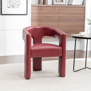 SEYNAR Modern Glam PU Leather Upholstered Dining Chair