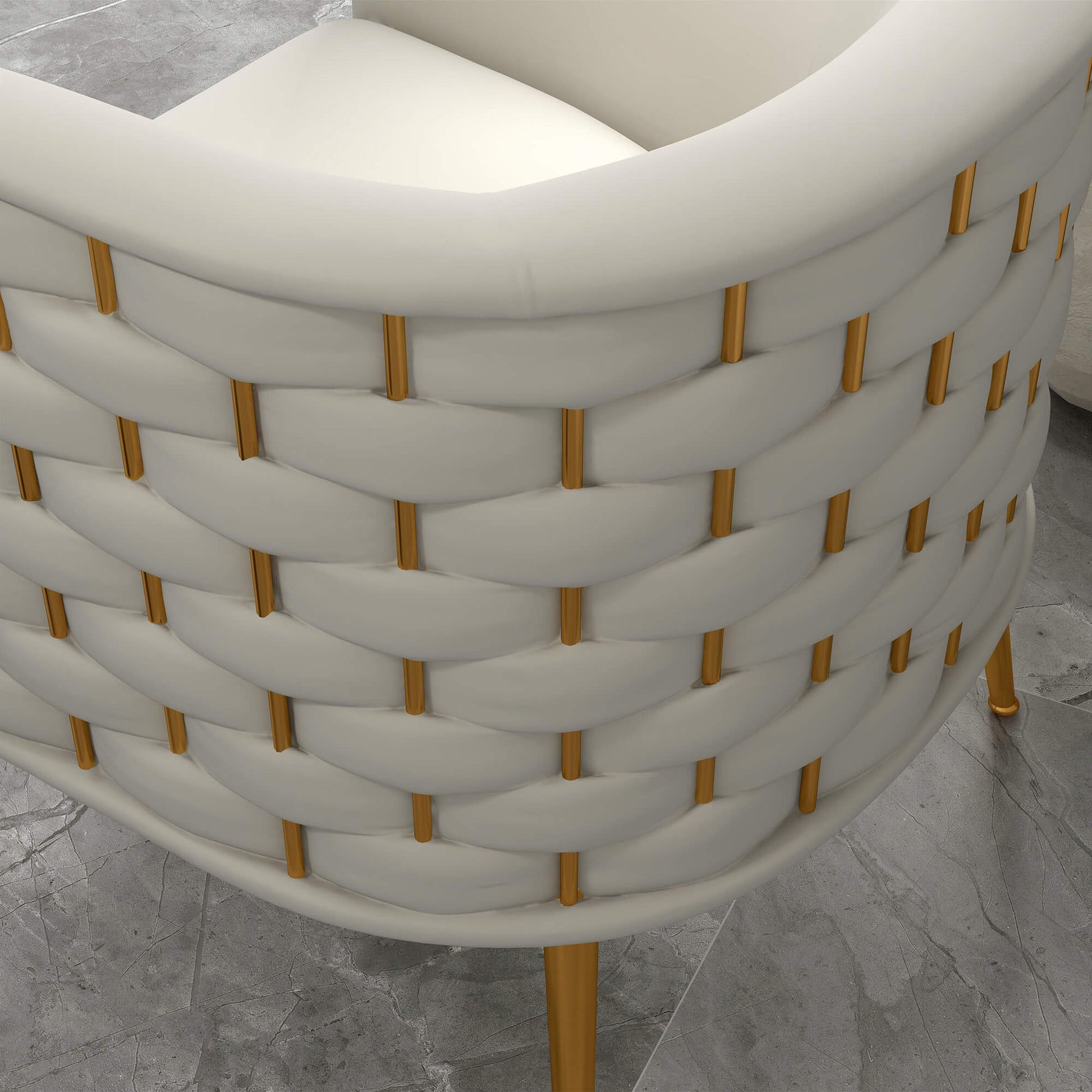 SEYNAR Mid-Century Modern Velvet Barrel Accent Chair, Round Upholstered Living Room Chair with Gold Finish Metal Base(Single/Set of 2)