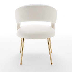 SEYNAR Mid Century Modern Velvet Upolstered Open-Back Dining Chair Set of 2/4/6
