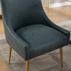SEYNAR Modern Glam PU Leather Dining Chair or Vanity Chair Set of 2/4/6 with Rear Handle