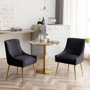 SEYNAR Modern Glam Velvet Dining Chair Set of 2/4/6 with Rear Handle