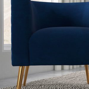 SEYNAR Mid-Century Modern Velvet Barrel Accent Chair, Round Upholstered Living Room Chair with Gold Finish Metal Base(Single/Set of 2)