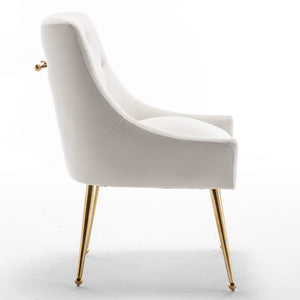 SEYNAR Modern Dining Chairs Set of 2/4/6, Upholstered Accent Chair Tufted Back Armless Chair with Back Pull