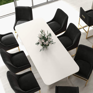 SEYNAR Contempoary Velvet Dining Chair with Metal Frame Legs, set of 2/4/6/8