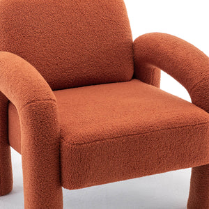 SEYNAR Modern Teddy Fabric Accent Chair with Sleek Legs (Single/Set of 2)