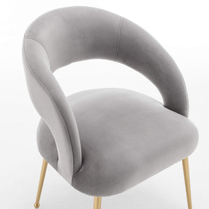 SEYNAR Mid Century Modern Velvet Upolstered Open-Back Dining Chair Set of 2/4/6