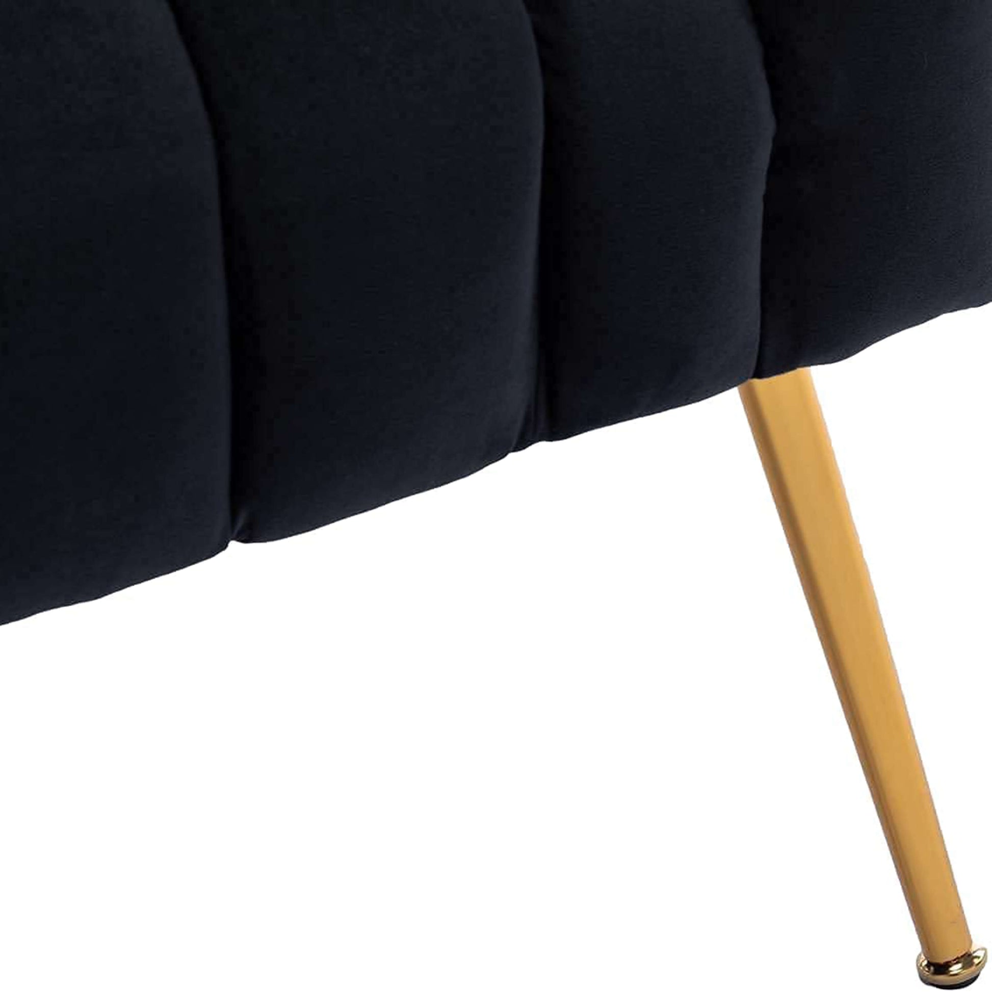 SEYNAR Modern Velvet Accent Chair,Round Upholstered Barrel Chair for Living Room