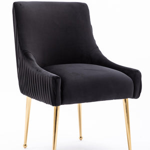SEYNAR Modern Glam Boucle Pleated Velvet Dining Chair or Vanity Chair Set of 2/4/6