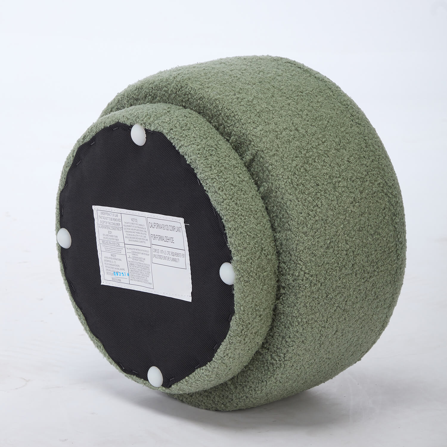 SEYNAR Modern Teddy Upholstered Mushroom Shape Ottoman