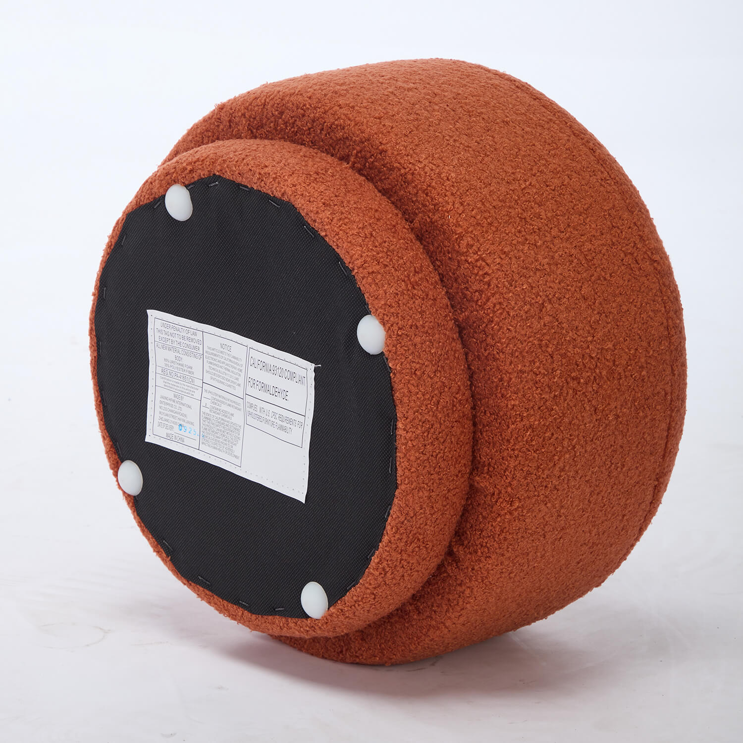 SEYNAR Modern Teddy Upholstered Mushroom Shape Ottoman