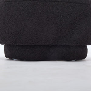 SEYNAR Modern Teddy Upholstered Mushroom Shape Ottoman