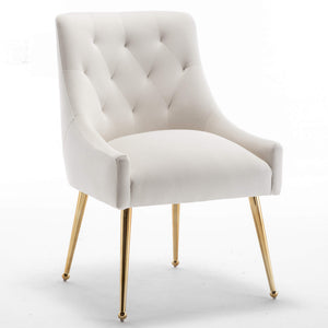 SEYNAR Modern Dining Chairs Set of 2/4/6, Upholstered Accent Chair Tufted Back Armless Chair with Back Pull