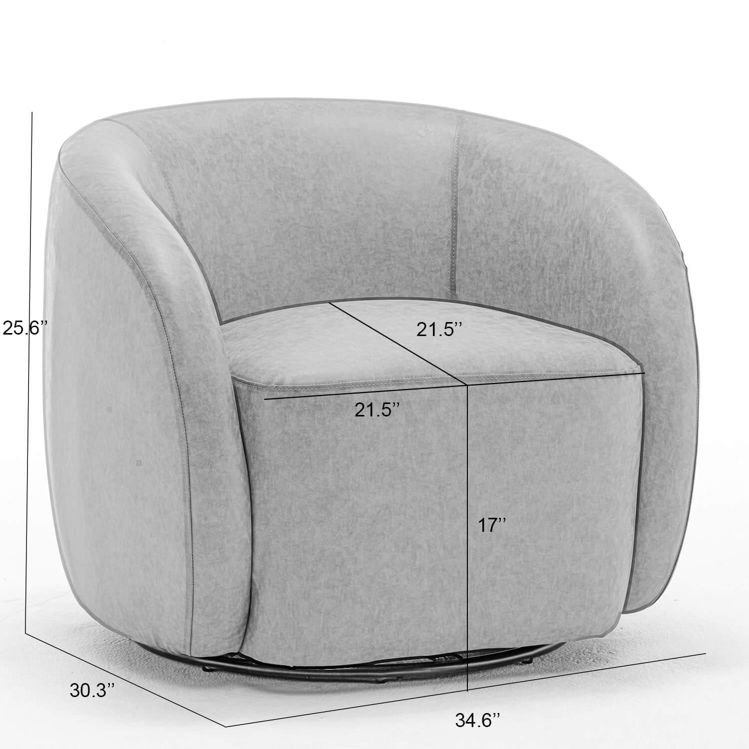 SEYNAR Modern Glam Velvet Upholstered 360 Degree Swivel Accent Armchair(Single/Set of 2)