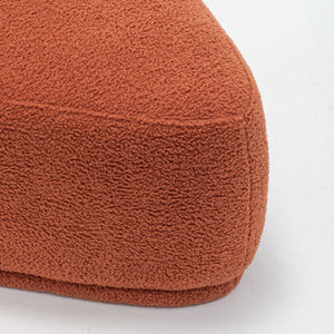 SEYNAR Modern 43'' Teddy Fabric Ottoman Bench