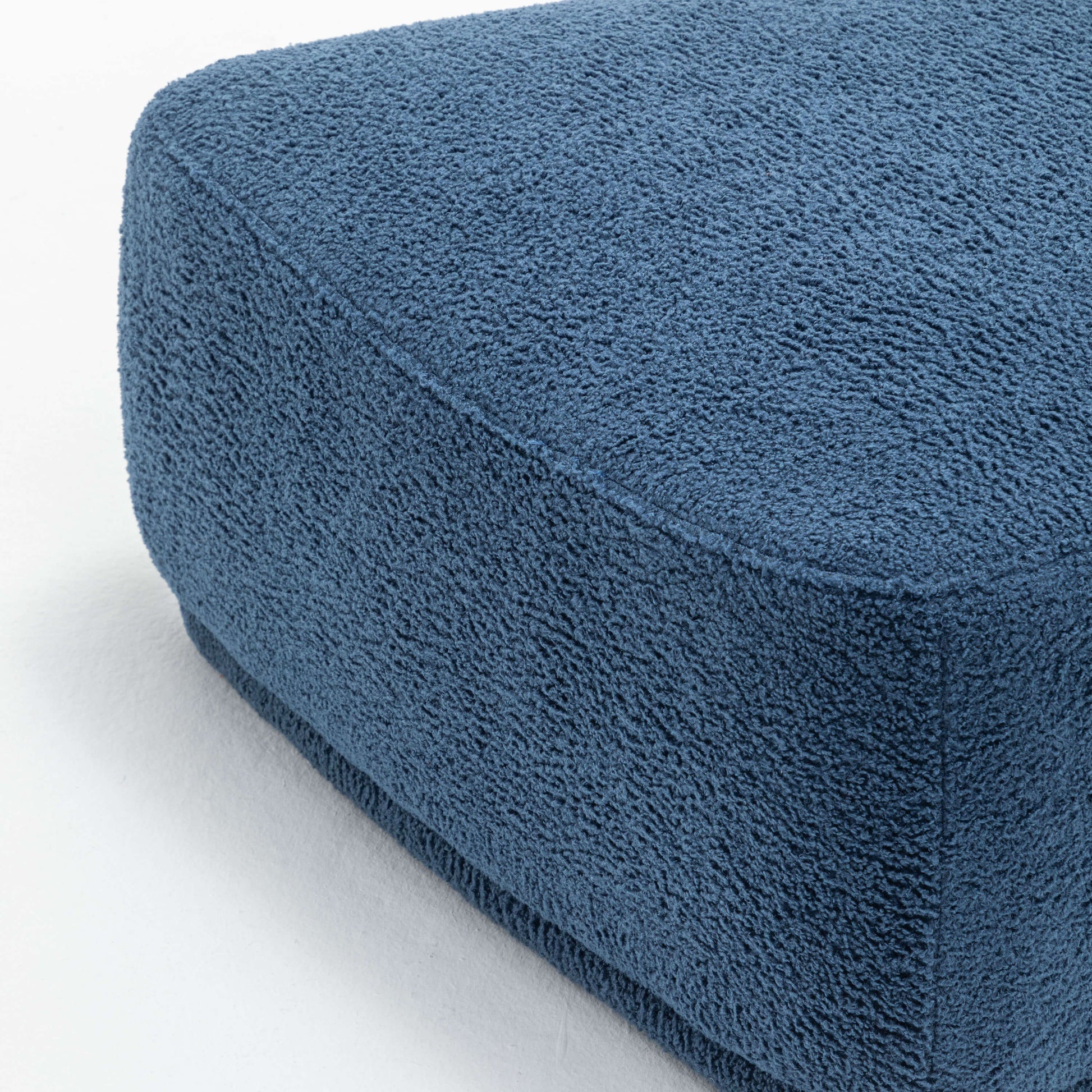 SEYNAR Modern 43'' Teddy Fabric Ottoman Bench