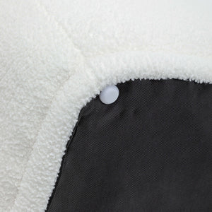 SEYNAR Modern 43'' Teddy Fabric Ottoman Bench