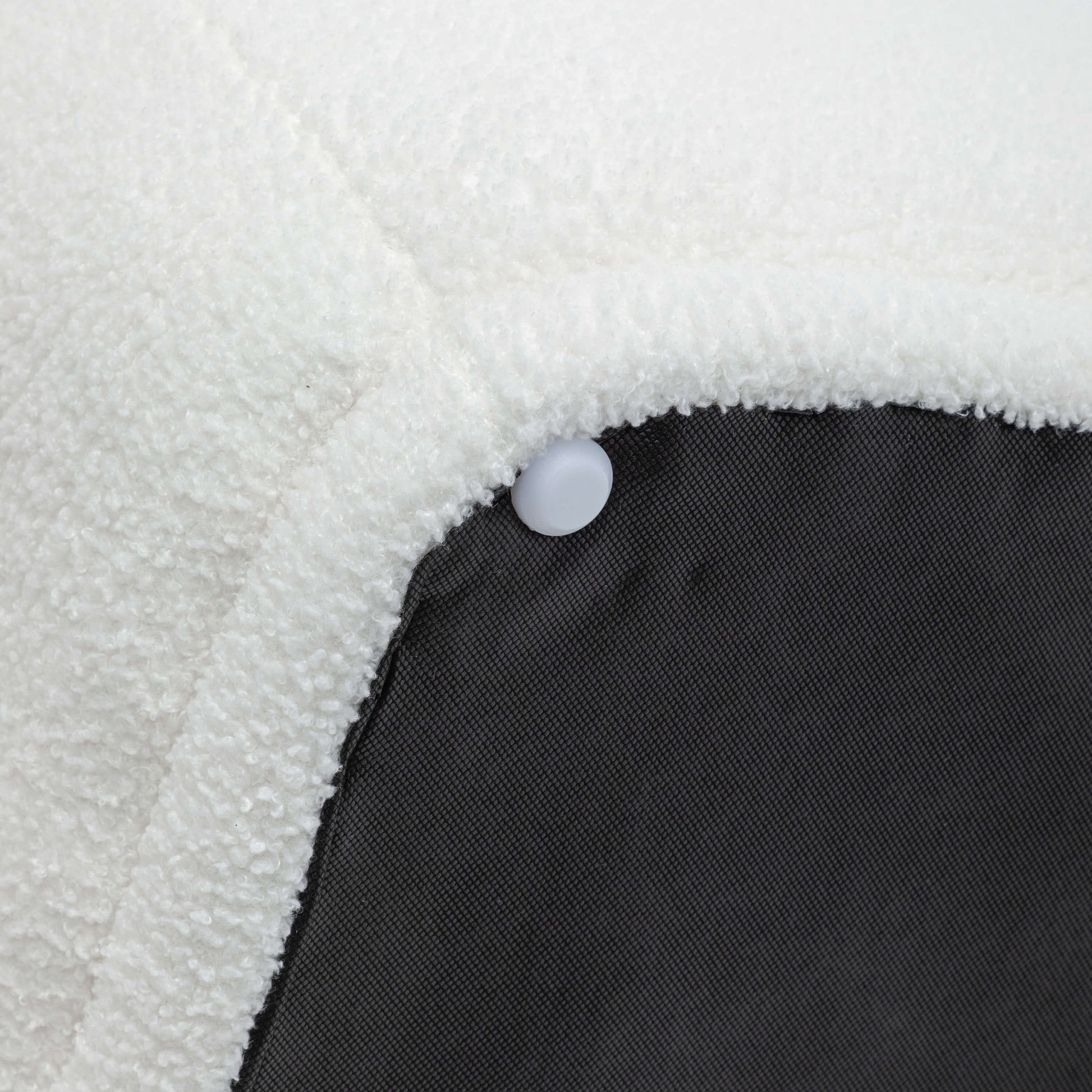 SEYNAR Modern 43'' Teddy Fabric Ottoman Bench