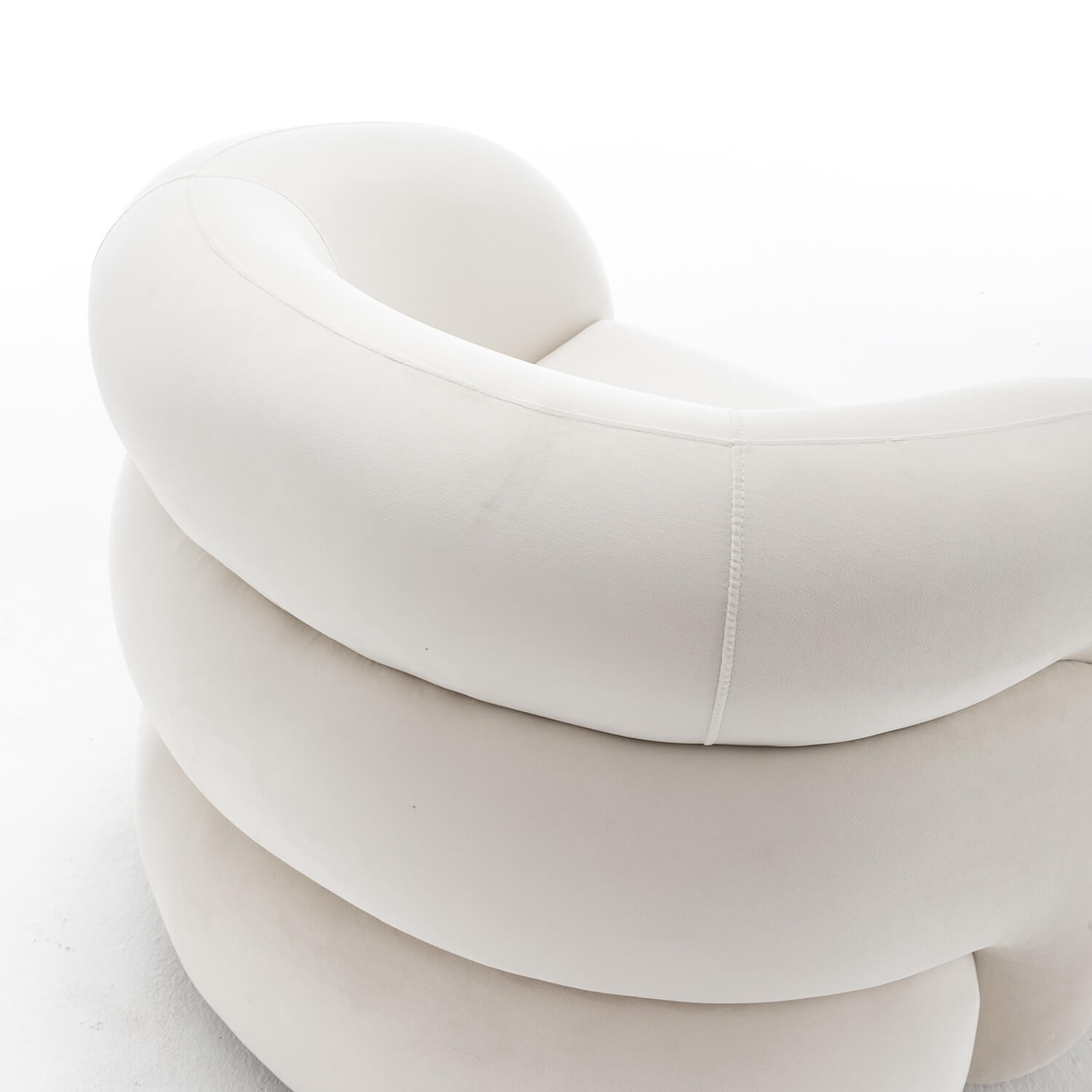 SEYNAR Modern Glam Velvet 360 Degree Swivel Accent Armchair with Tufted Back