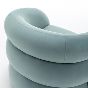 SEYNAR Modern Glam Velvet 360 Degree Swivel Accent Armchair with Tufted Back
