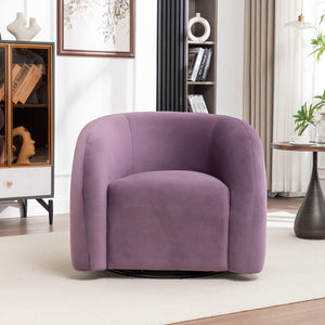 SEYNAR Modern Glam Velvet 360 Degree Swivel Accent Armchair with Tufted Back