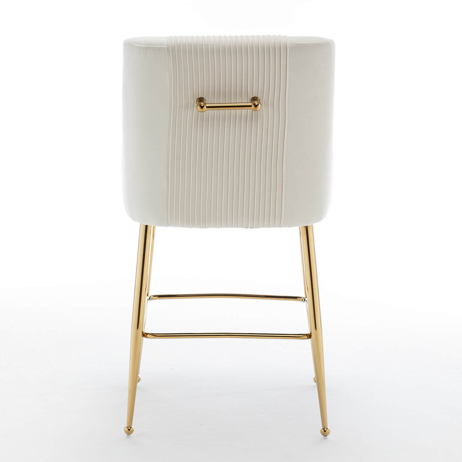 SEYNAR Modern Velvet 39'' H Metal Leg Counter or Bar Stools Set of 2/4