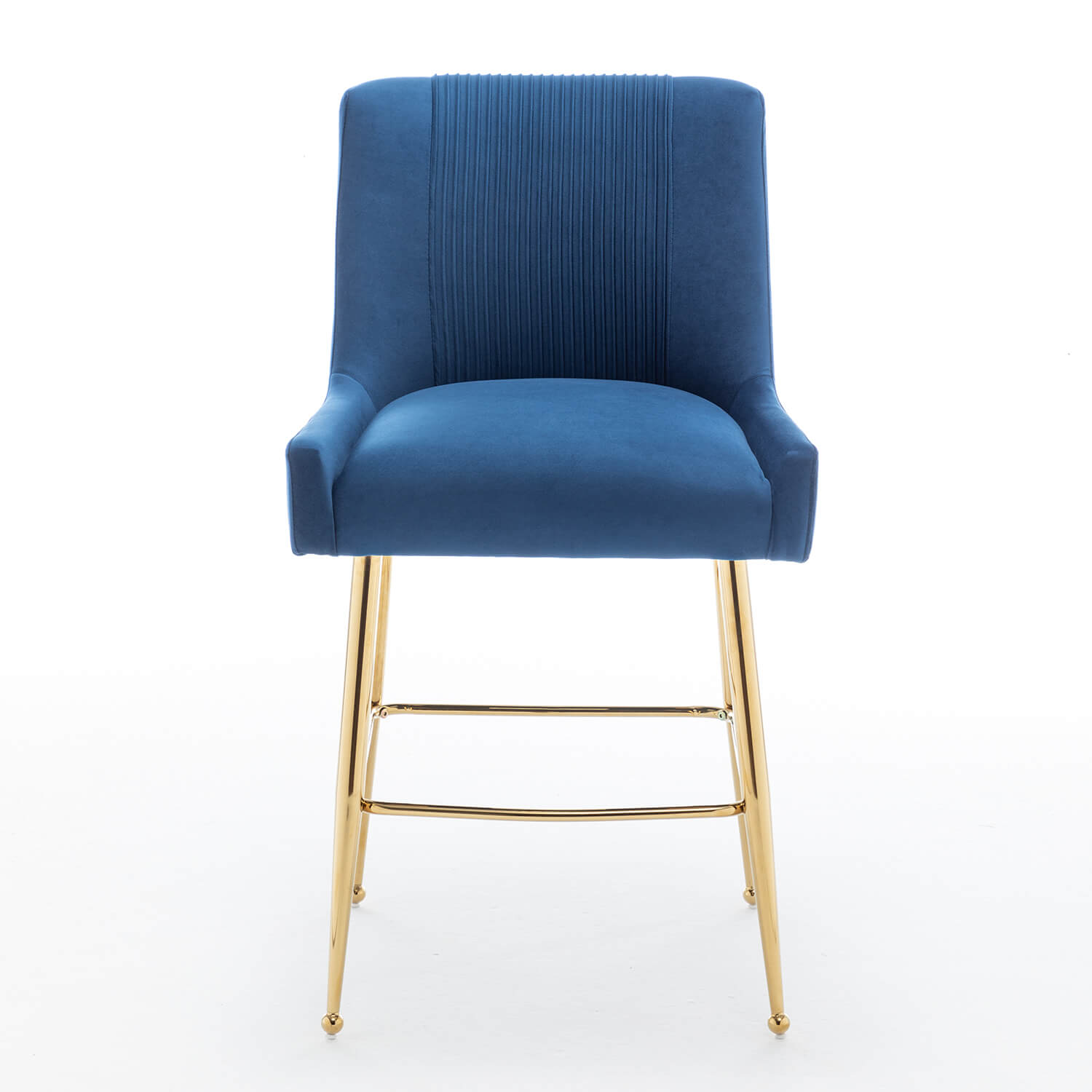 SEYNAR Modern Velvet 39'' H Metal Leg Counter or Bar Stools Set of 2/4