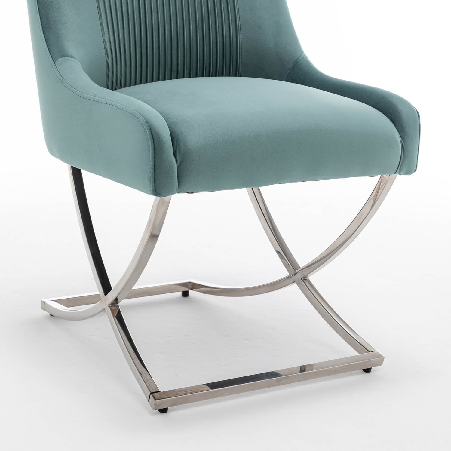 SEYNAR Contempoary Velvet Dining Chair Set of 2/4/6 with Metal Frame Legs and Back Pull