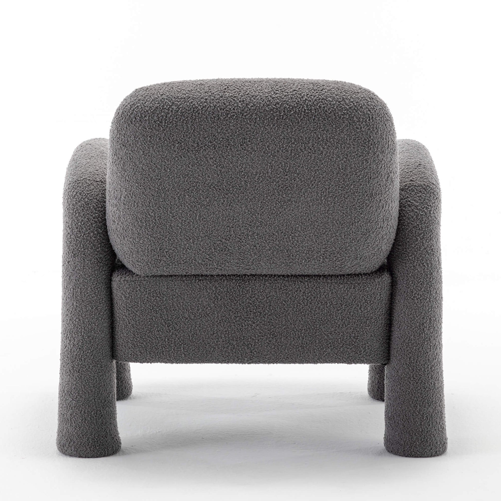 SEYNAR Modern Teddy Fabric Accent Chair with Sleek Legs (Single/Set of 2)