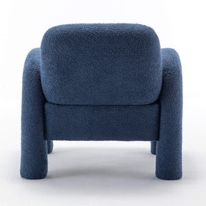 SEYNAR Modern Teddy Fabric Accent Chair with Sleek Legs (Single/Set of 2)