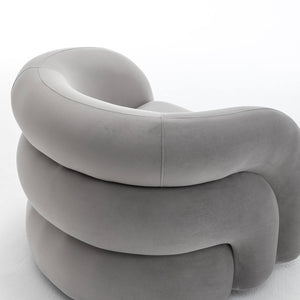 SEYNAR Modern Glam Velvet 360 Degree Swivel Accent Armchair with Tufted Back