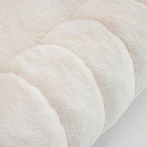 SEYNAR 75" Modern Loveseat Sofa with 3 Pillows, Cozy Faux Fur Double Couch for Living Room