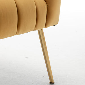 SEYNAR Modern Velvet Accent Chair,Round Upholstered Barrel Chair for Living Room