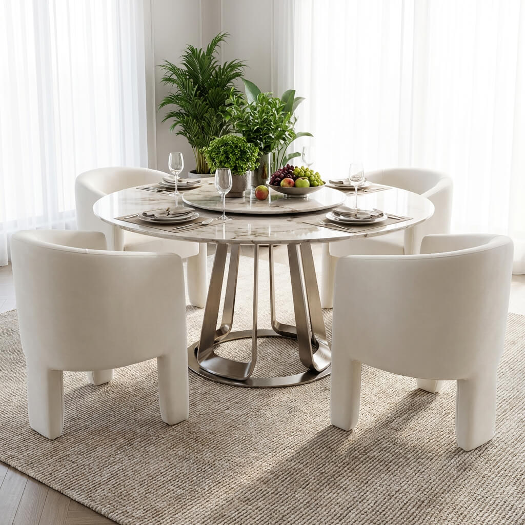 SEYNAR Modern Velvet Accent Chair, Upholstered Barrel Chair with Unique Solid Base for Living Room Soft Club Chair(Single/Set of 2/4/6)