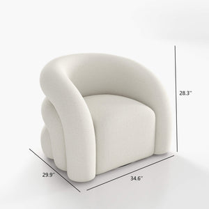 SEYNAR Modern Glam Velvet Accent Armchair with Tufted Back
