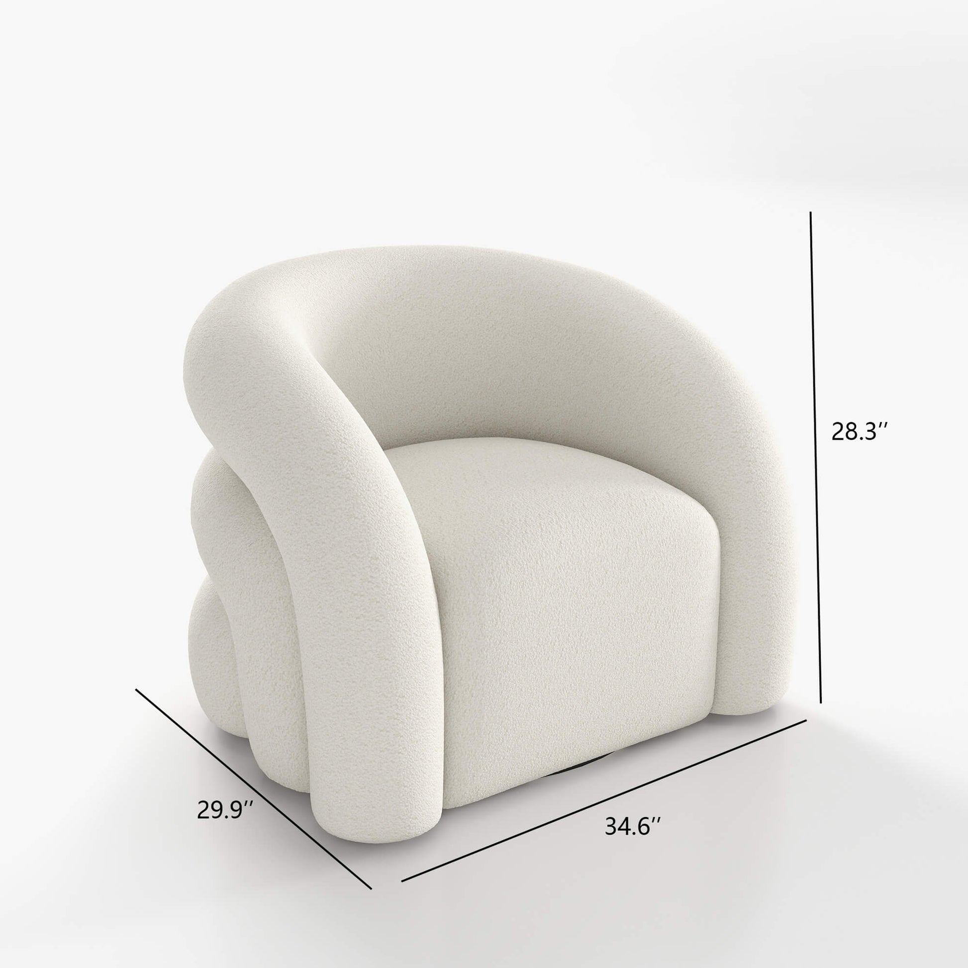 SEYNAR Modern Glam Velvet Accent Armchair with Tufted Back