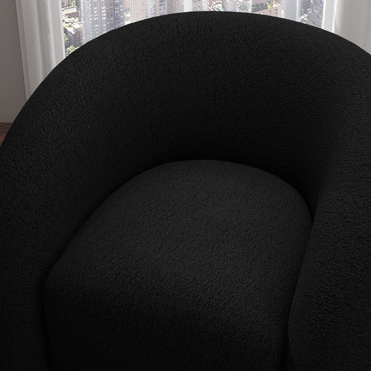 SEYNAR Modern Glam Velvet Accent Armchair with Tufted Back