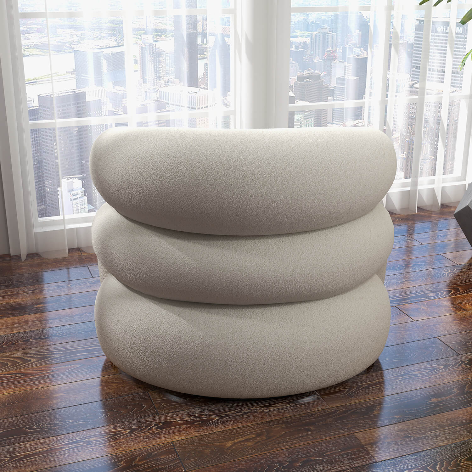 SEYNAR Modern Glam Velvet Accent Armchair with Tufted Back