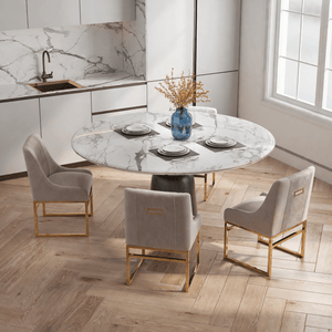 SEYNAR Contempoary Velvet Dining Chair with Metal Frame Legs, set of 2/4/6/8