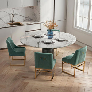 SEYNAR Contempoary Velvet Dining Chair with Metal Frame Legs, set of 2/4/6/8