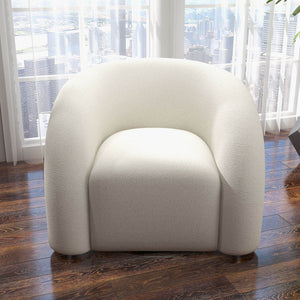SEYNAR Modern Glam Velvet Accent Armchair with Tufted Back